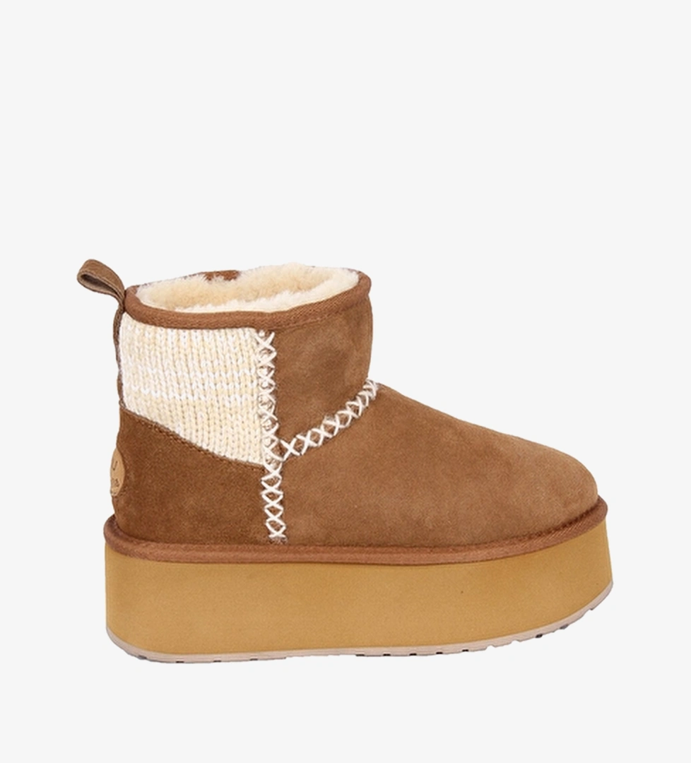 EMU Australia Kadın Stinger Knit Flatform Bot W13143 Kahve