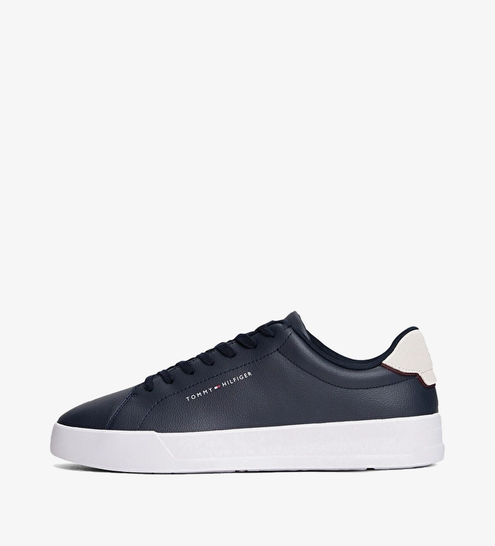 Tommy Hilfiger Bağcıklı Erkek Th Court Lth Detail Ess Ayakkabı FM0FM05367DW5 Lacivert