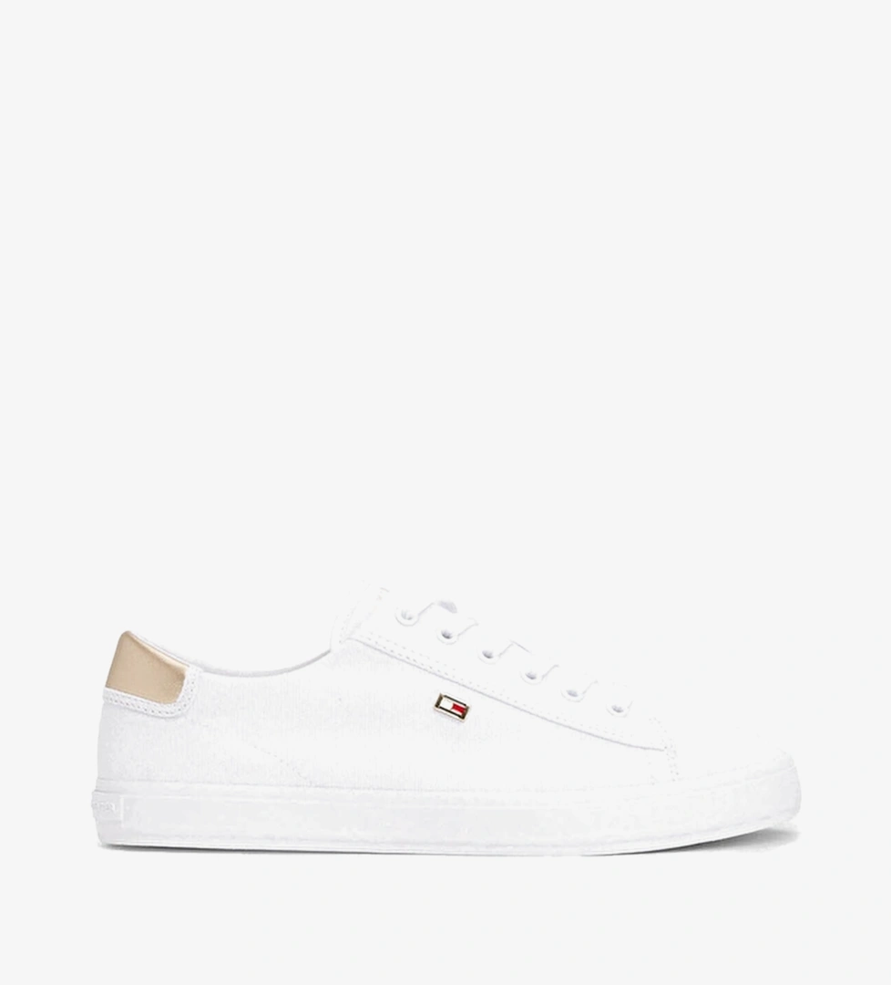 Tommy Hilfiger Kadın Vulc Canvas Lace Up Ayakkabı FW0FW08647YBS Beyaz