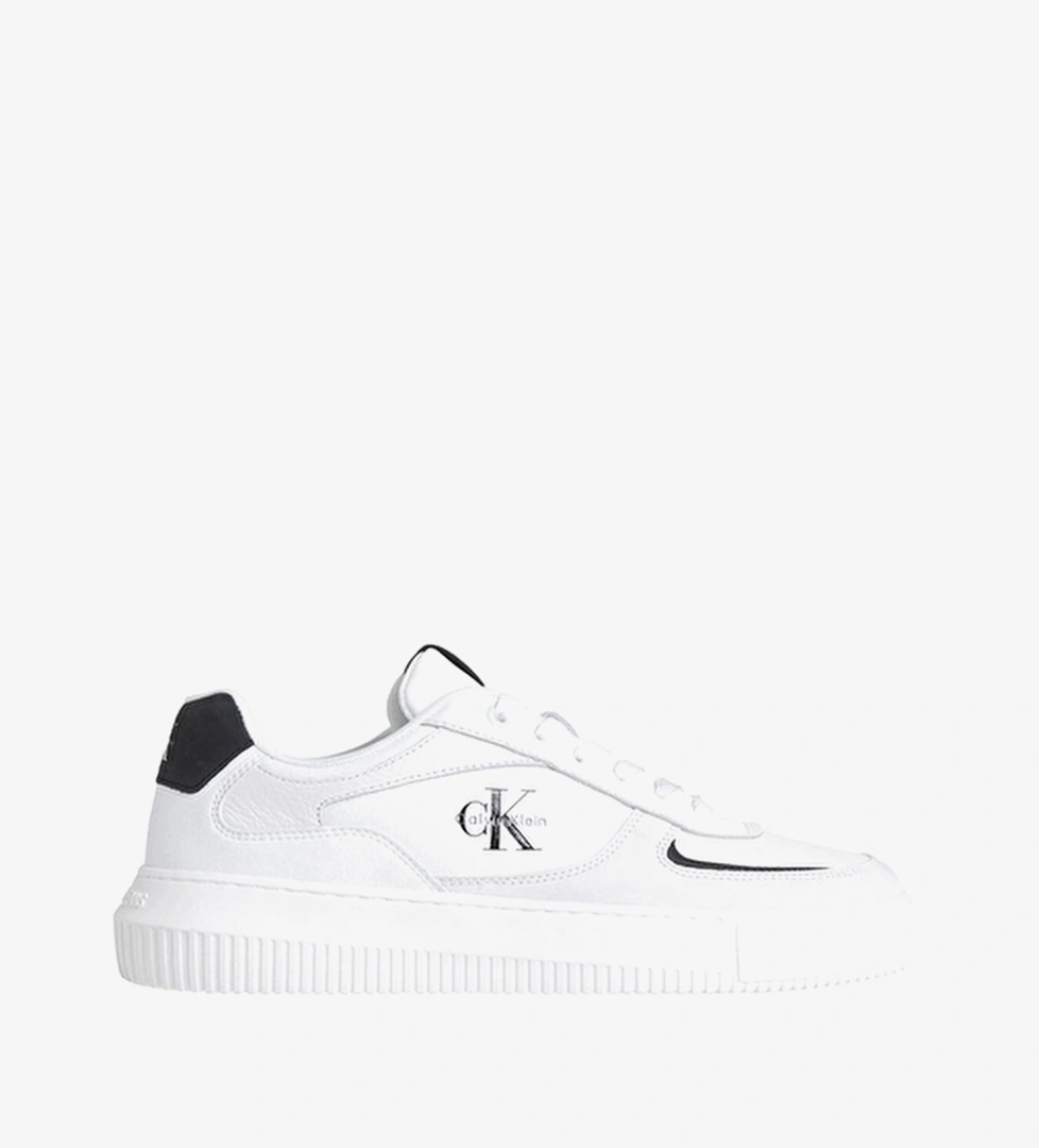 Calvin Klein Jeans Erkek Chunky Cupsole Low Lth Nu Ayakkabı YM0YM0142601W Beyaz