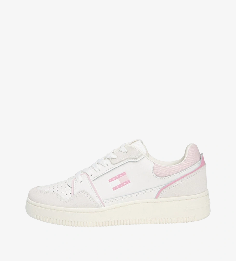Tommy Jeans Kadın TJW Retro Basket Sneaker Ayakkabı EN0EN0281802S Ekru