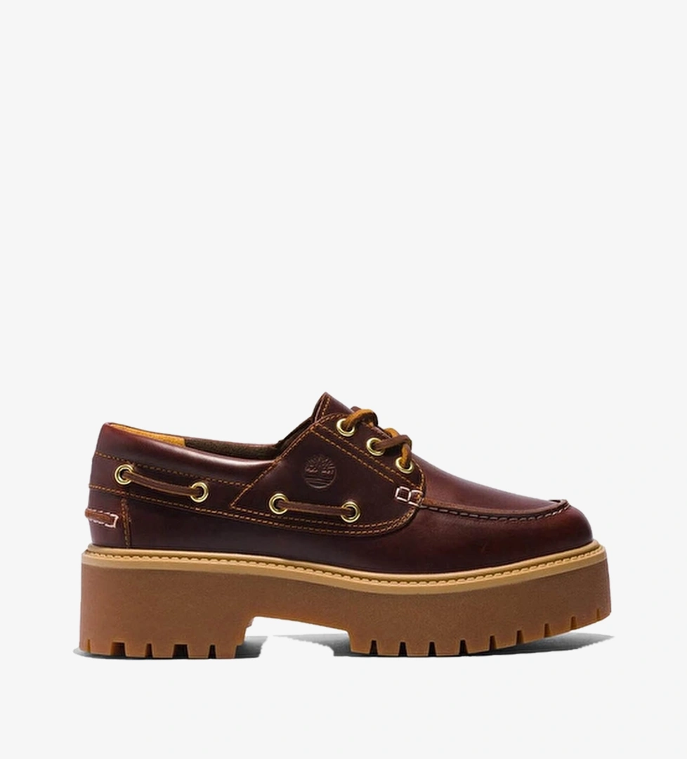 Timberland Kadın Stone Street Boat Ayakkabı TB0A2QDMD571 Koyu kahverengi