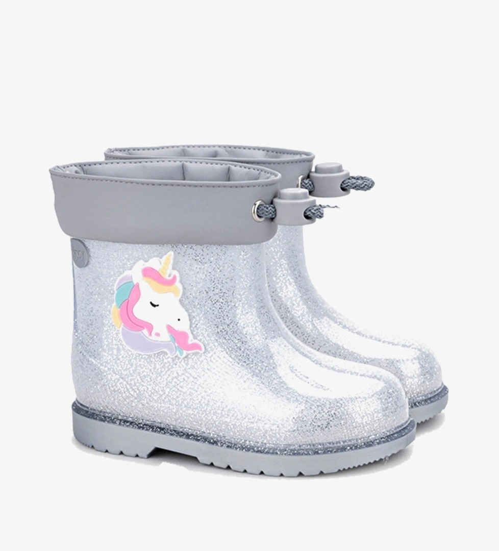 Igor Çocuk Bimbi Unicornio Glitter Yağmur Botu W10339 Gümüş