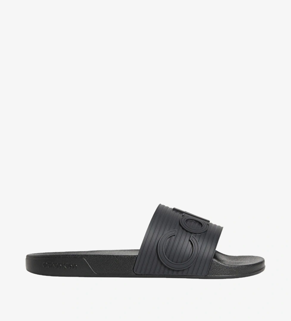 Calvin Klein Erkek Ess Slide Texture Terlik HM0HM021130GJ Siyah
