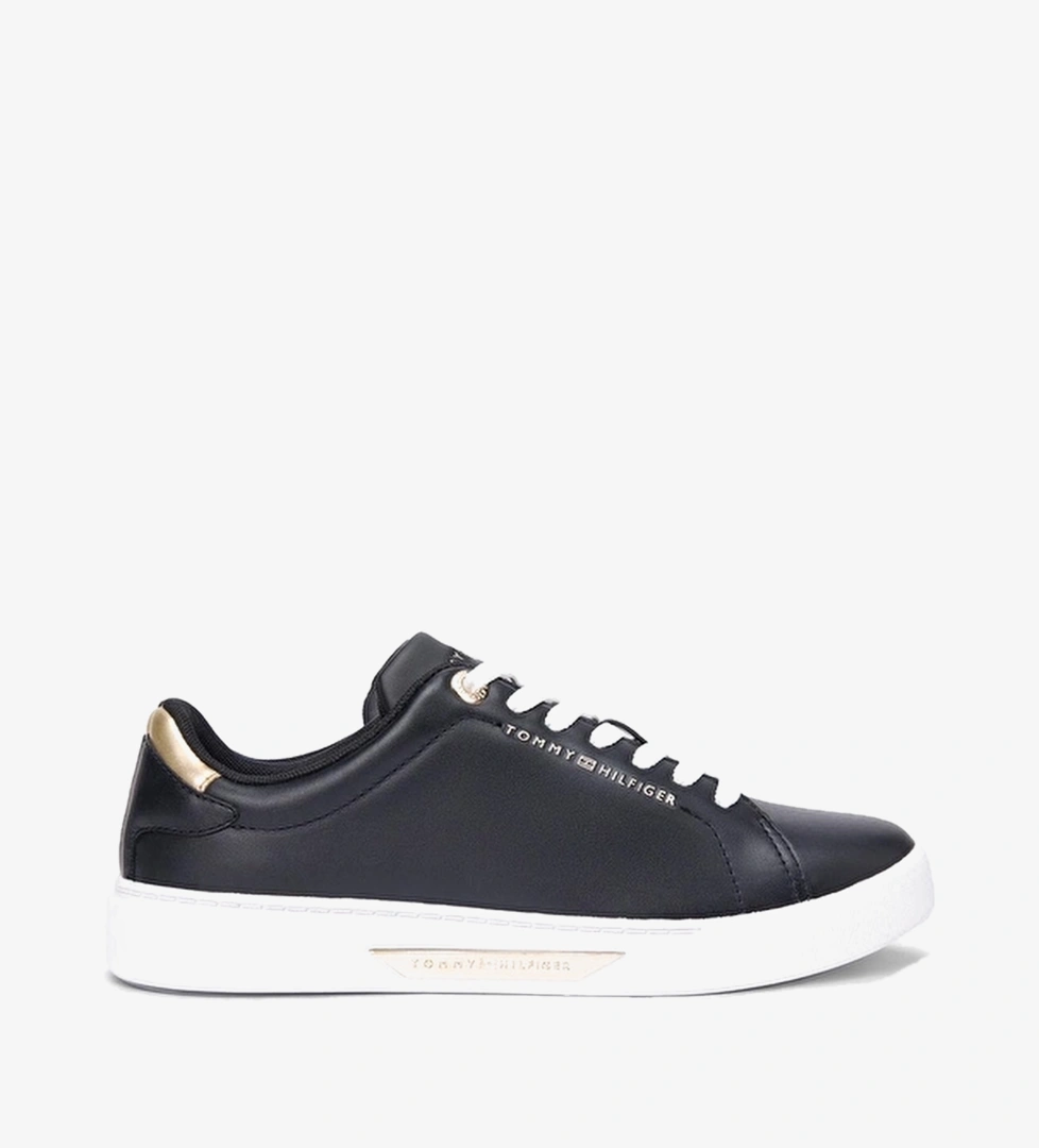 Tommy Hilfiger Kadın Ess Chic Court Sneaker Ayakkabı FW0FW09019BDS Siyah
