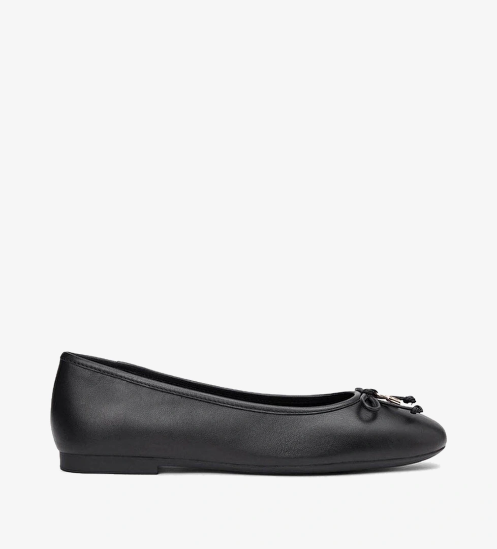 Tommy Hilfiger Kadın Smooth Lthr Ballet Ayakkabı FW0FW09006BDS Siyah