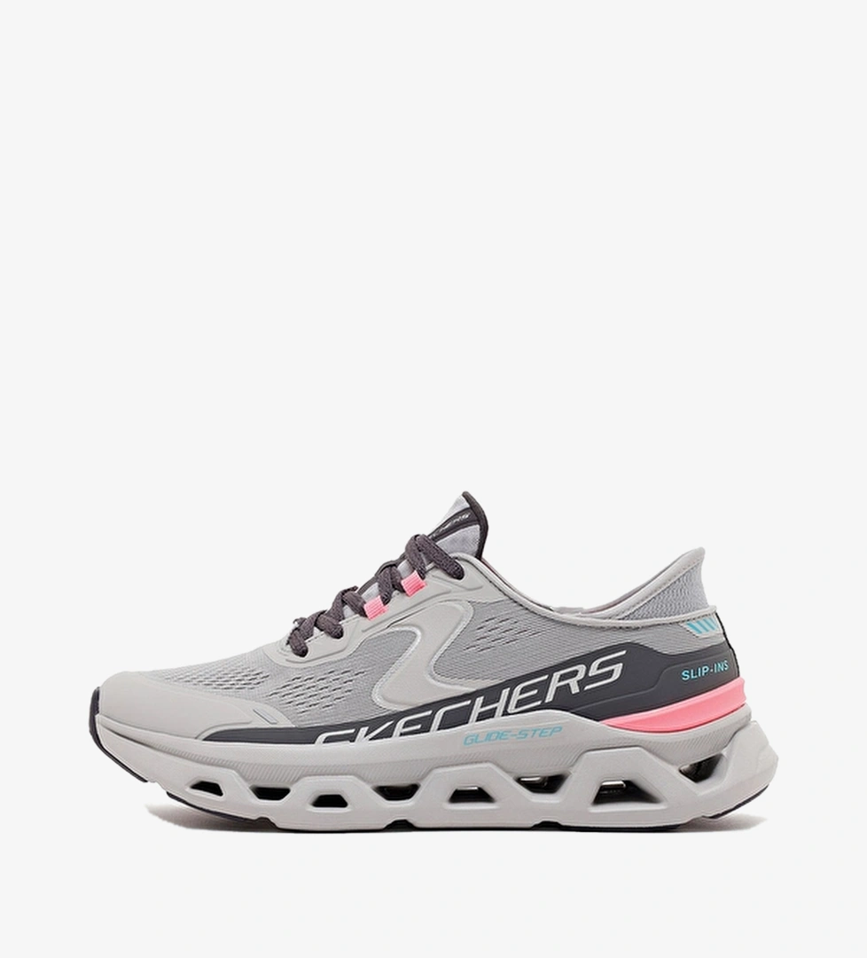 Skechers Gri Pembe Skechers Glide Step