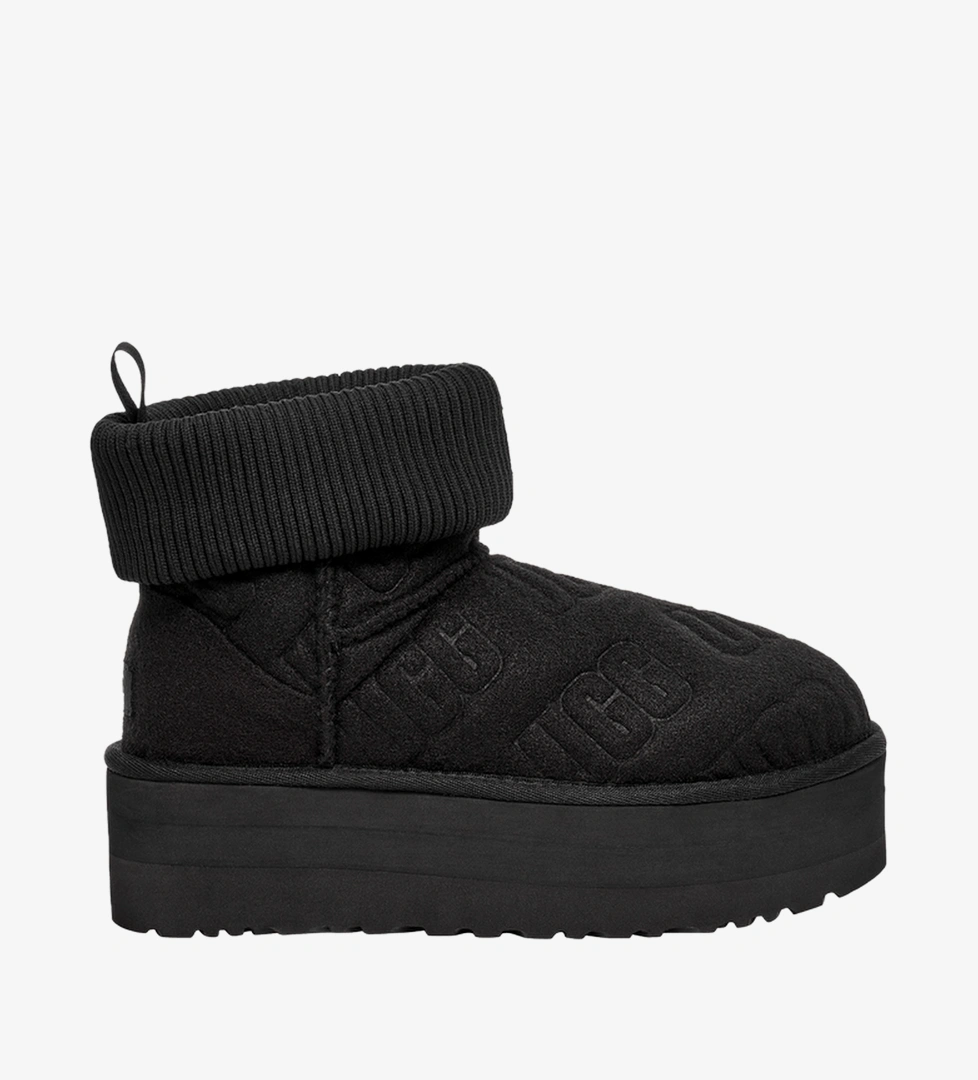 UGG Classic Mini Platform Felted Boot 'Black' (W)