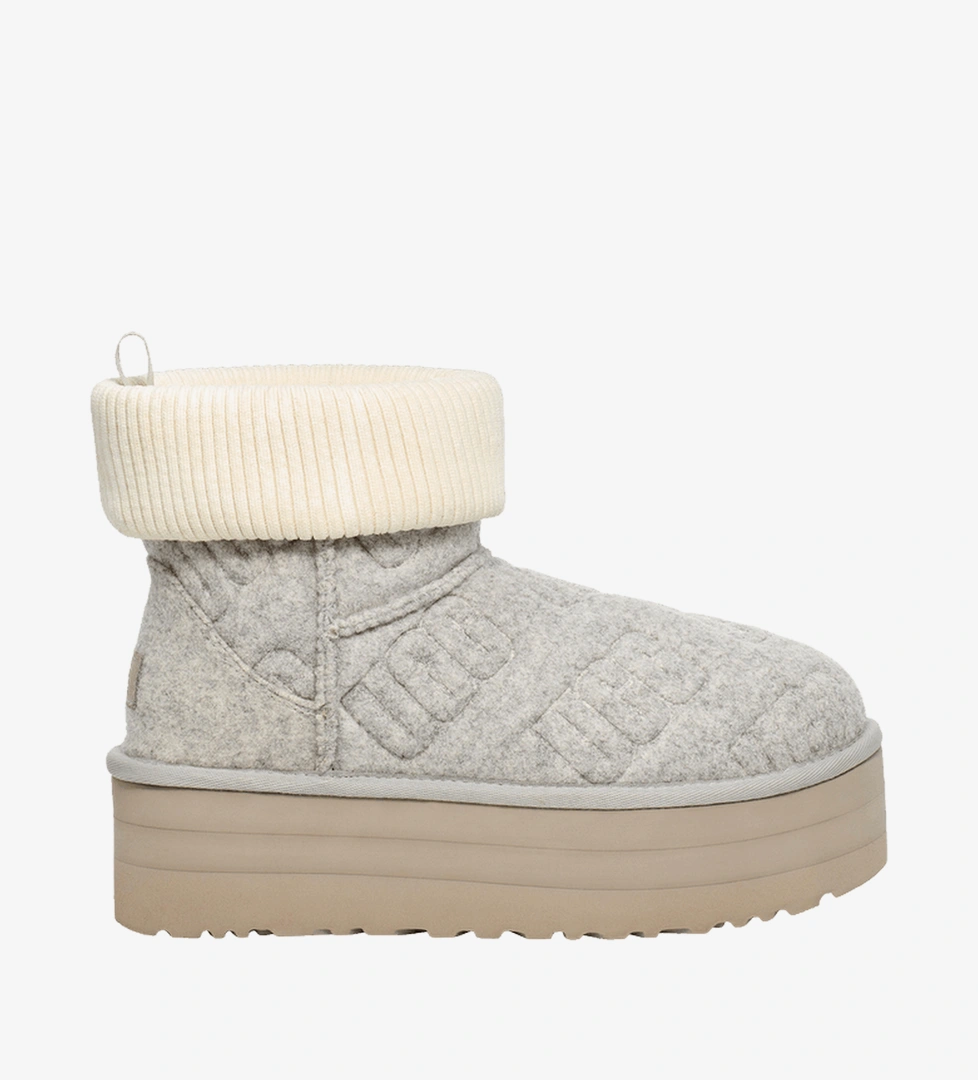 UGG Classic Mini Platform Felted Boot 'Grey' (W)
