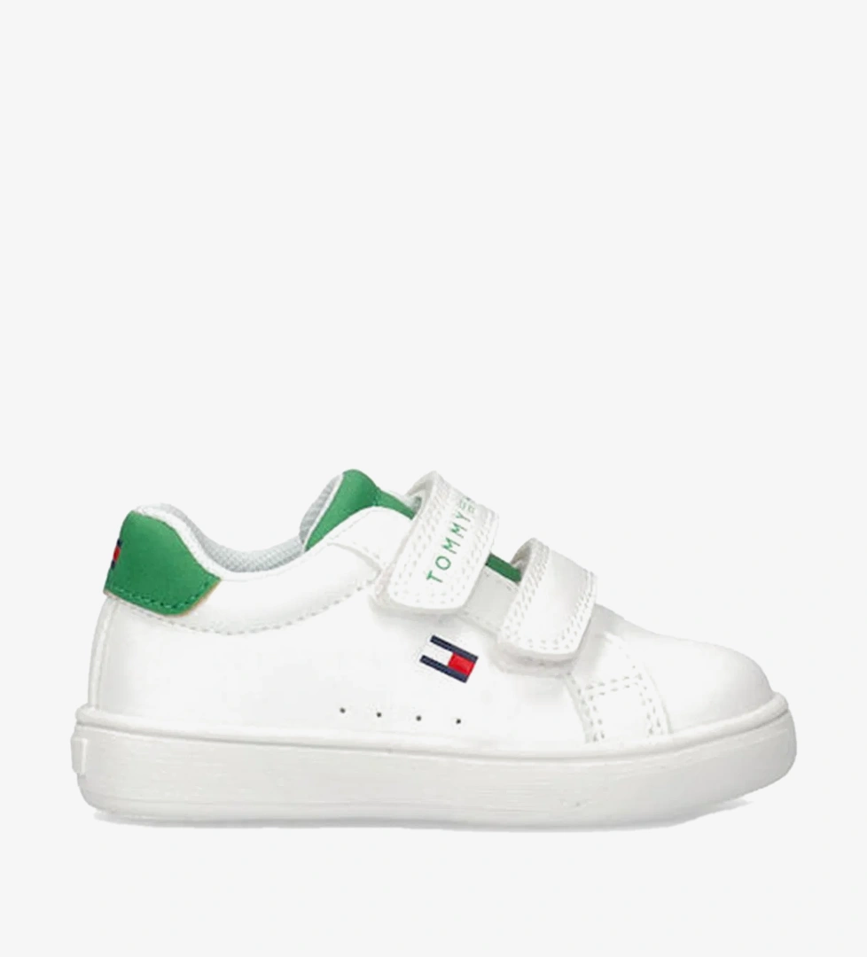 Tommy Hilfiger Flag Velcro Bebek Beyaz/Yeşil Spor Ayakkabı