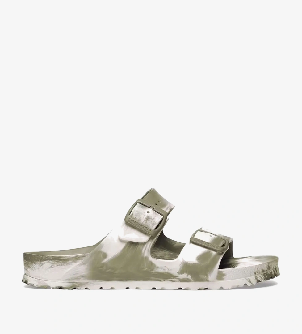Birkenstock Arizona Eva Erkek Haki Çift Bantlı Plaj Terliği