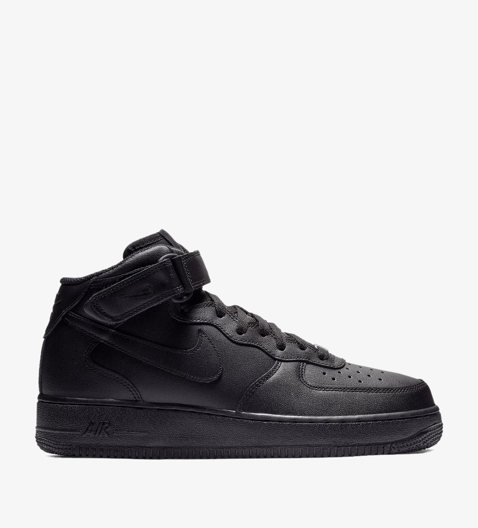 Nike Air Force 1 Mid '07 Erkek Siyah Spor Ayakkabı