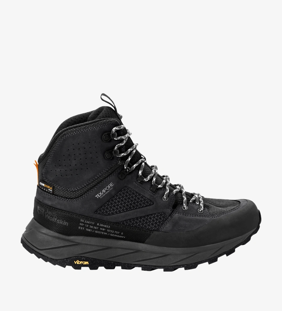 Jack Wolfskin Terraquest Texapore Mid Erkek Siyah Bot