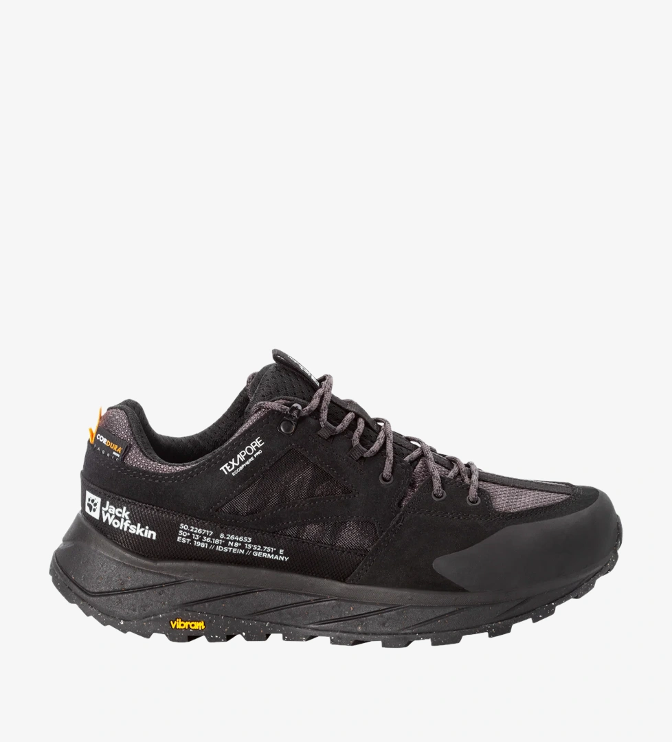 Jack Wolfskin Terraquest Texapore Low Erkek Siyah Bot