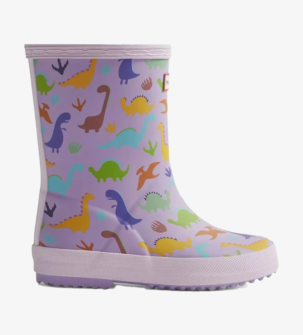 Hunter Originals Wellington Dinosaur Bebek Mor Bot