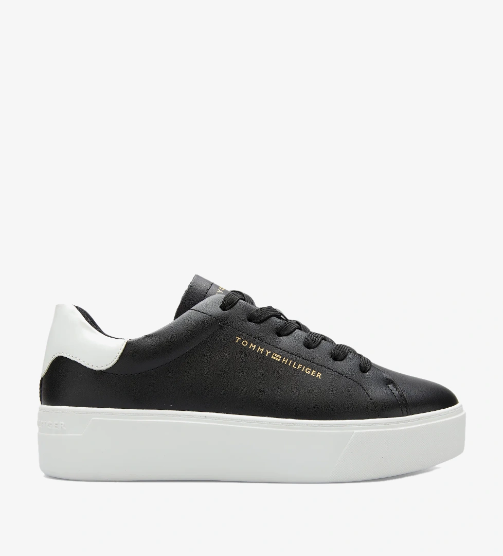 Tommy Hilfiger Platform Cupsole Patent Kadın Siyah Sneaker