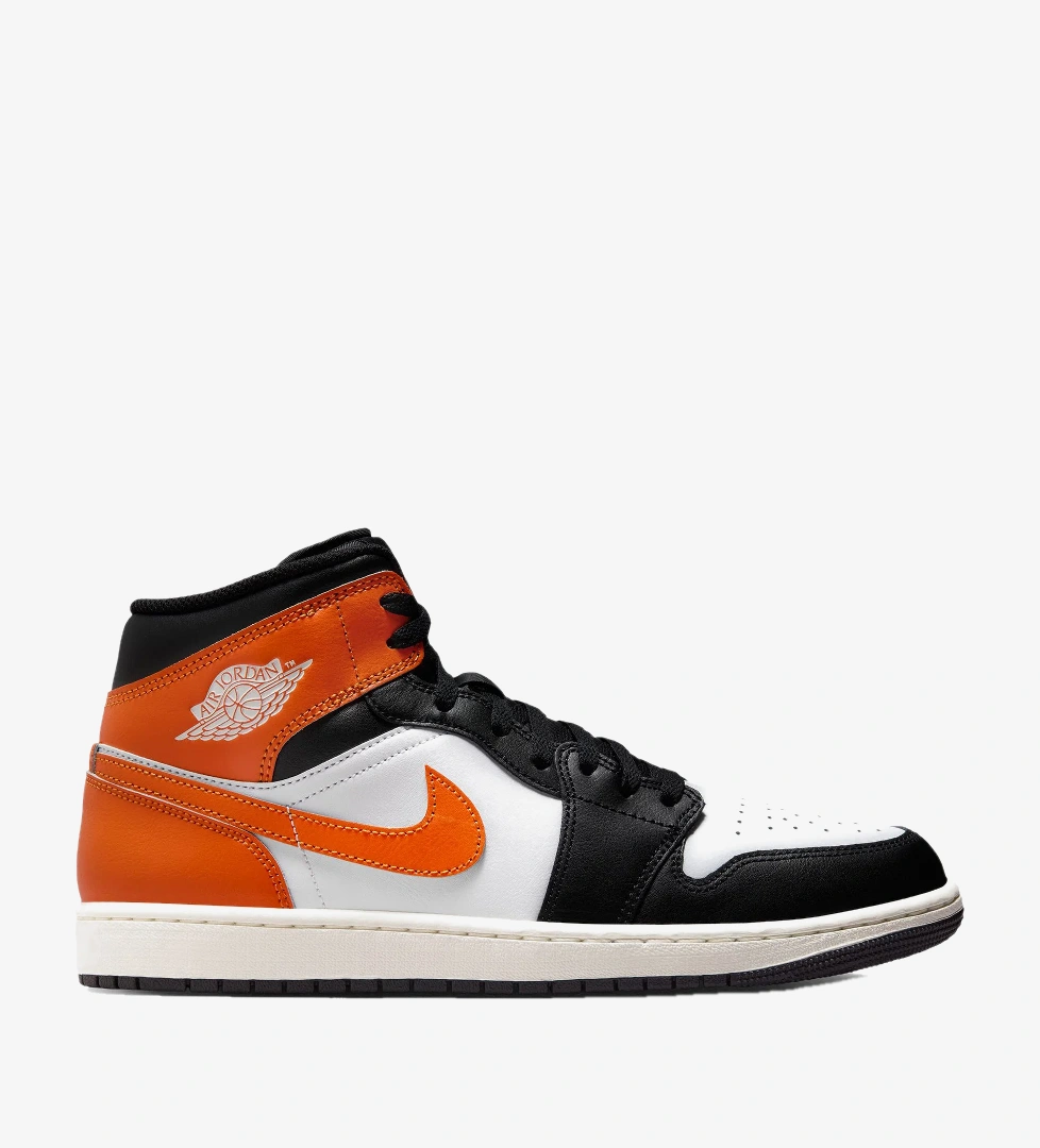 Nike Air Jordan 1 Mid Erkek Turuncu Spor Ayakkabı