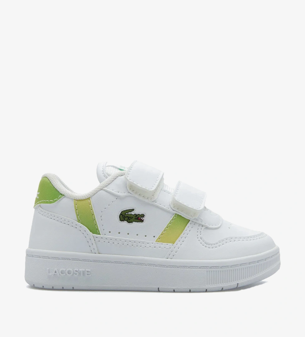 Lacoste T-Clip Çocuk Beyaz Cırt Cırtlı Sneaker