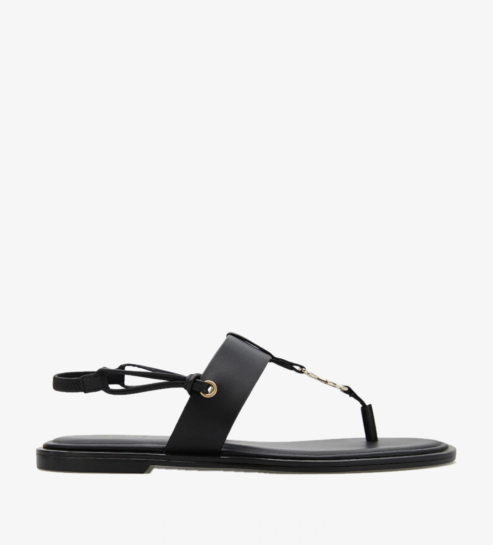 Calvin Klein Round Flat Kadın Siyah Sandalet