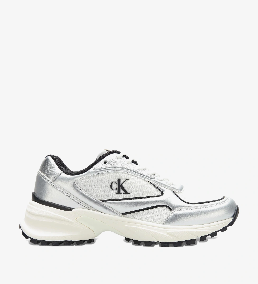 Calvin Klein Hike Runner Lace Up Mesh Kadın Gri Sneaker