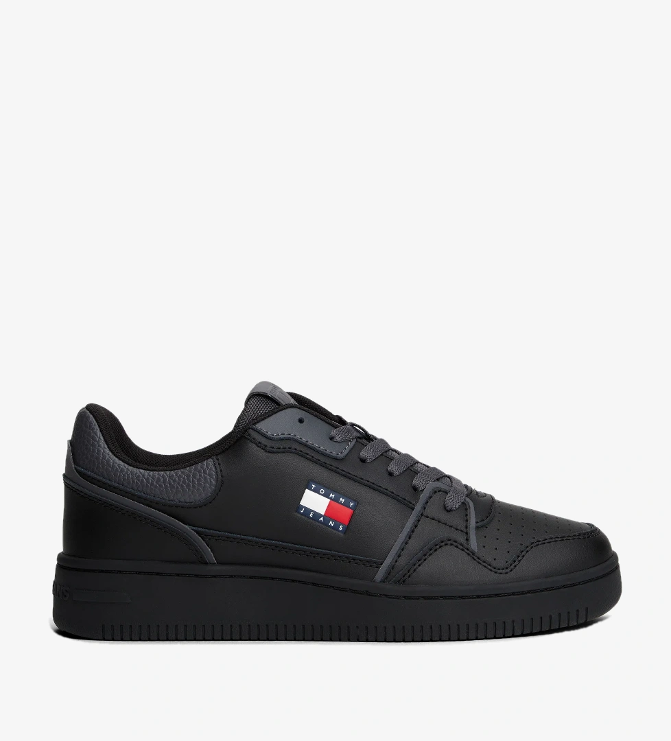 Tommy Jeans Retro Basket Kadın Siyah Spor Ayakkabı