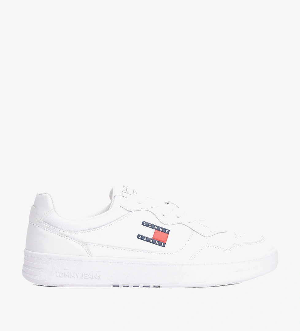 Tommy Hilfiger Jeans Cupsole Leather Erkek Beyaz Spor Ayakkabı