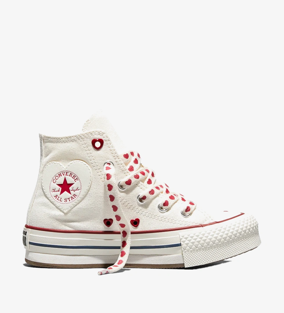 Converse Chucks In Love Chuck Taylor All Star EVA Lift Çocuk Krem Sneaker
