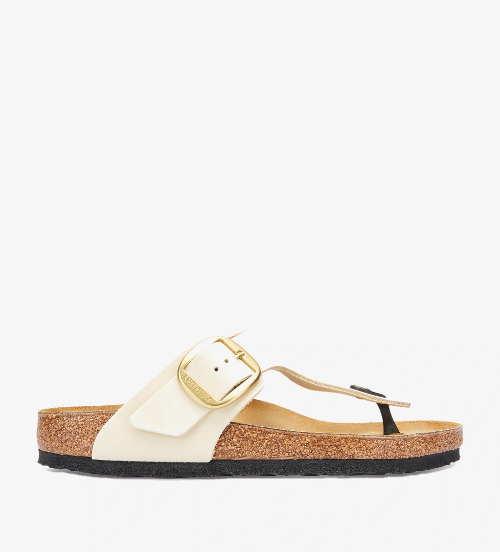 Birkenstock Gizeh Big Buckle Nu Kadın Krem Terlik