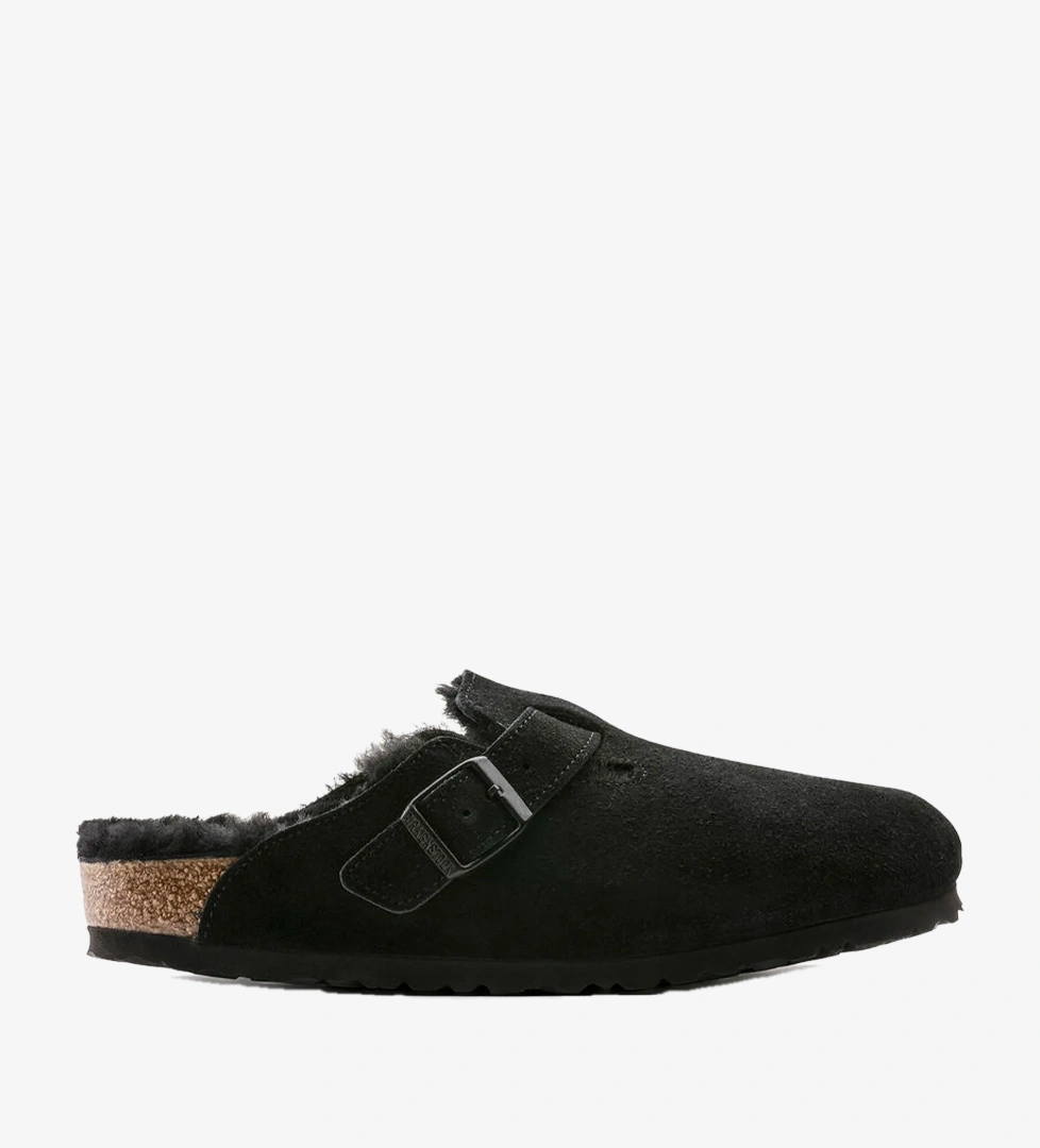 Birkenstock Boston Fell VI Unisex Siyah Terlik