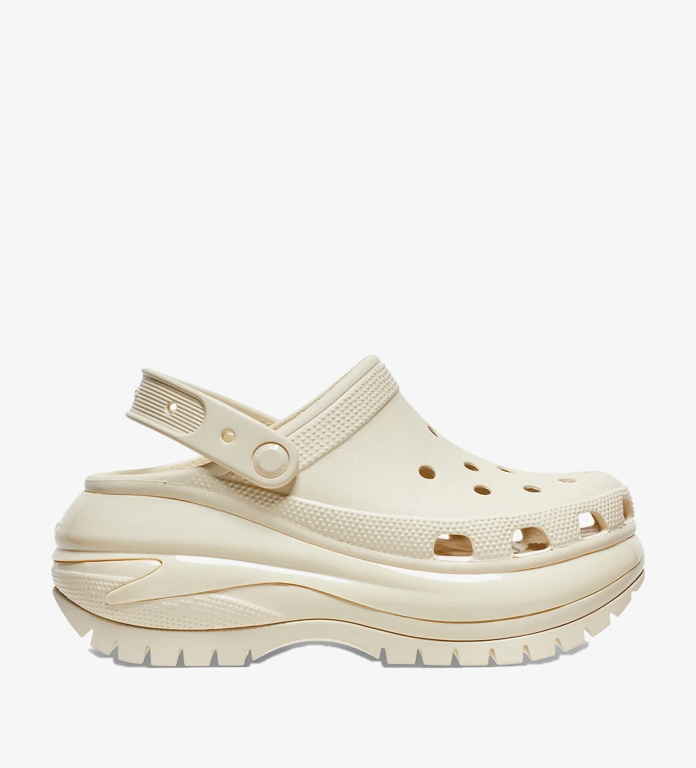 Crocs Classic Mega Crush Kadın Krem Terlik