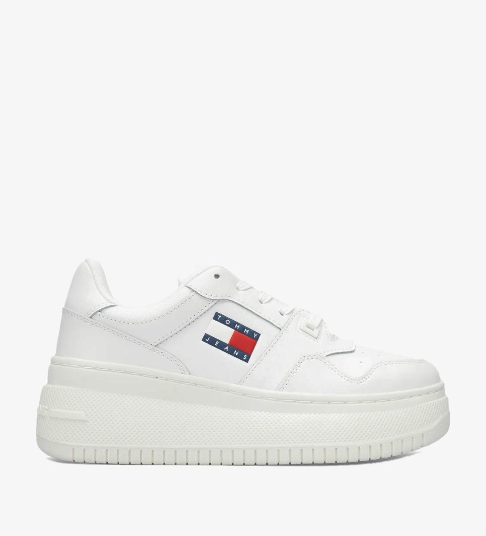 Tommy Jeans Retro Basket Platform Kadın Beyaz Spor Ayakkabı