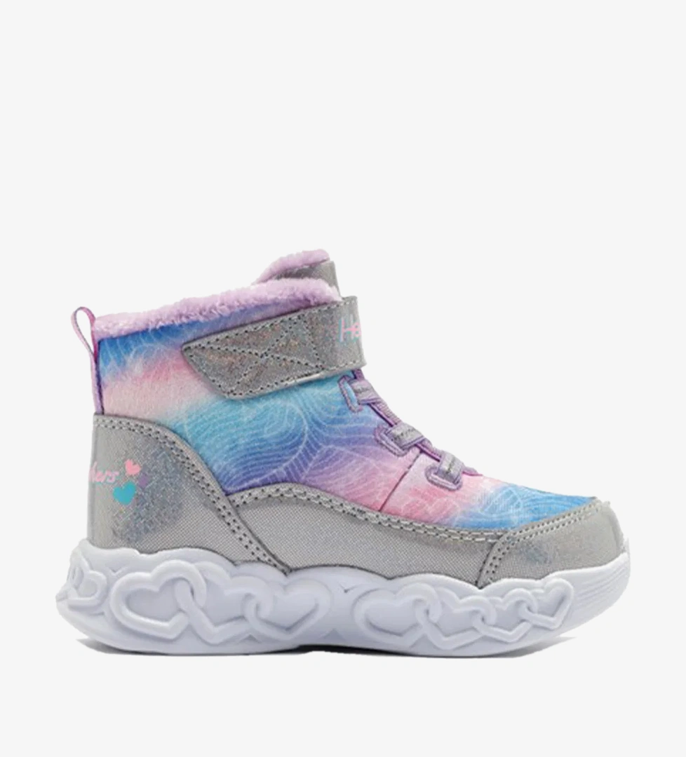 Skechers Infinite Heart Lights Bebek Gri Spor Ayakkabı