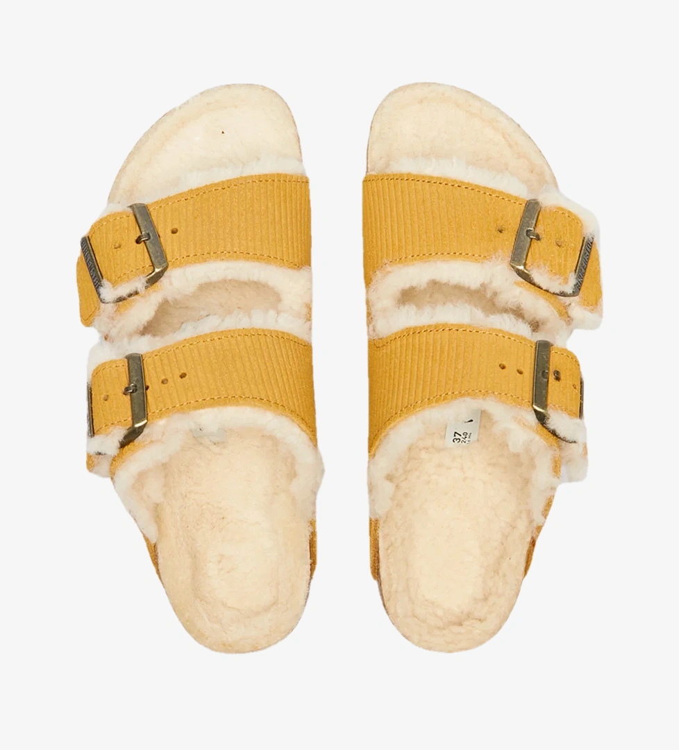 Birkenstock Arizona Teddy Vl Gepragt Laf Kadın Kahverengi Terlik