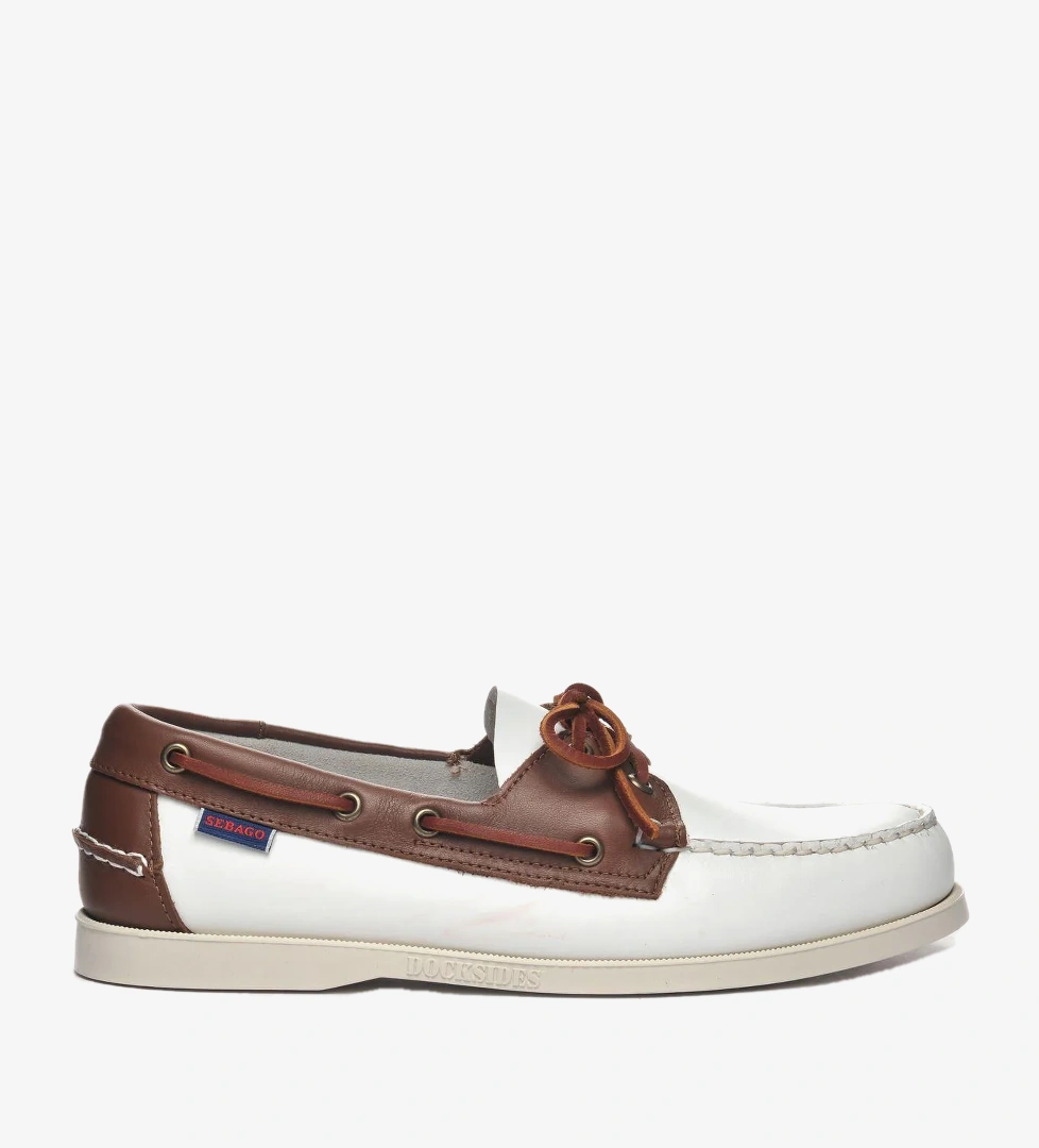 Sebago Beyaz Kahverengi Sebago Docksides