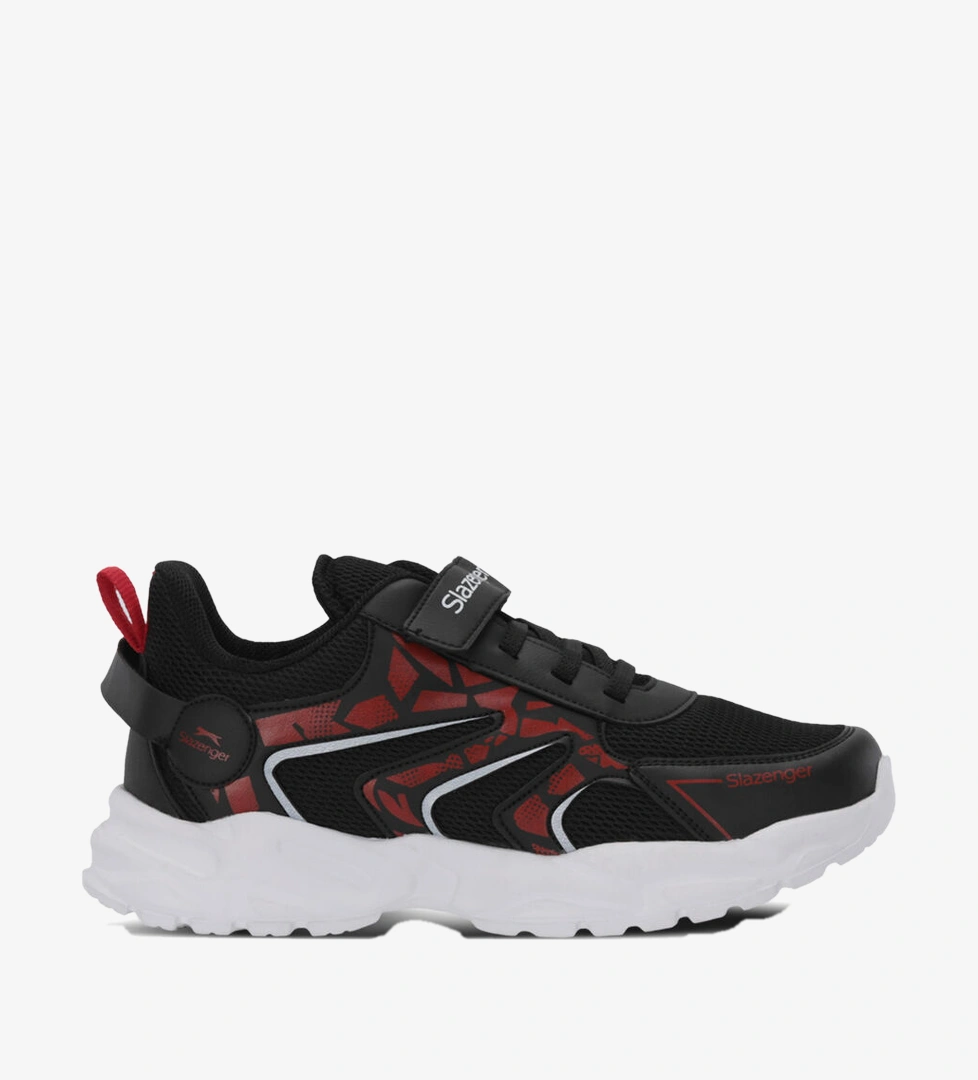Slazenger Çocuk Cırt Cırtlı Siyah Kırmızı Slazenger Kanner Cirt