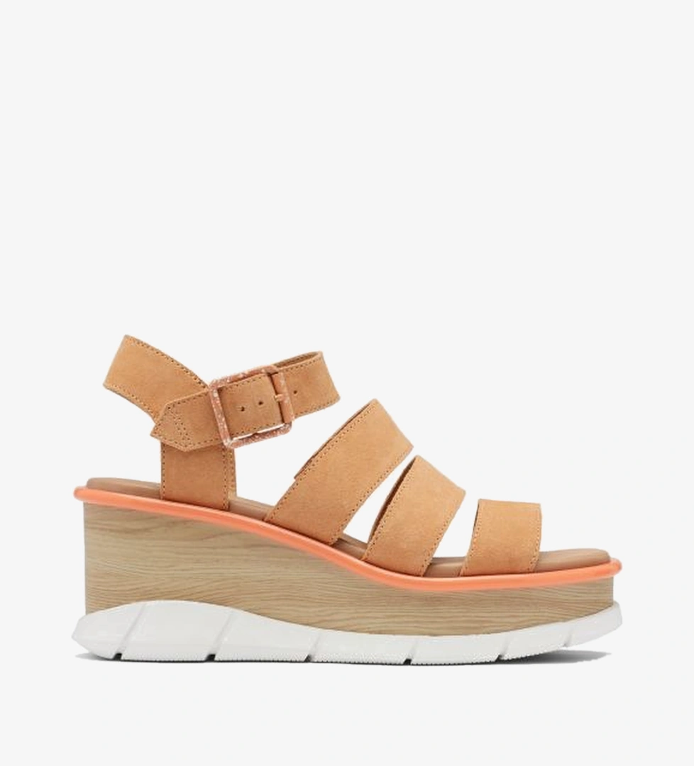Sorel Joanie™ III Ankle Askılı Kadın Dolgu Topuk Sandalet Kahverengi | 025813-DBI