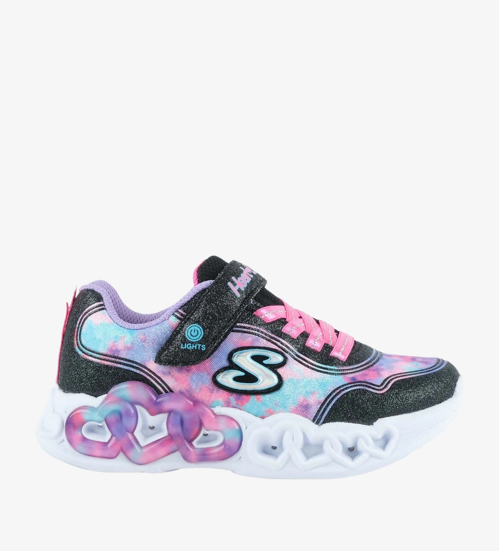 Skechers Infinite Heart Lights Çocuk Işıklı Spor Ayakkabı (303753L-BKMT)
