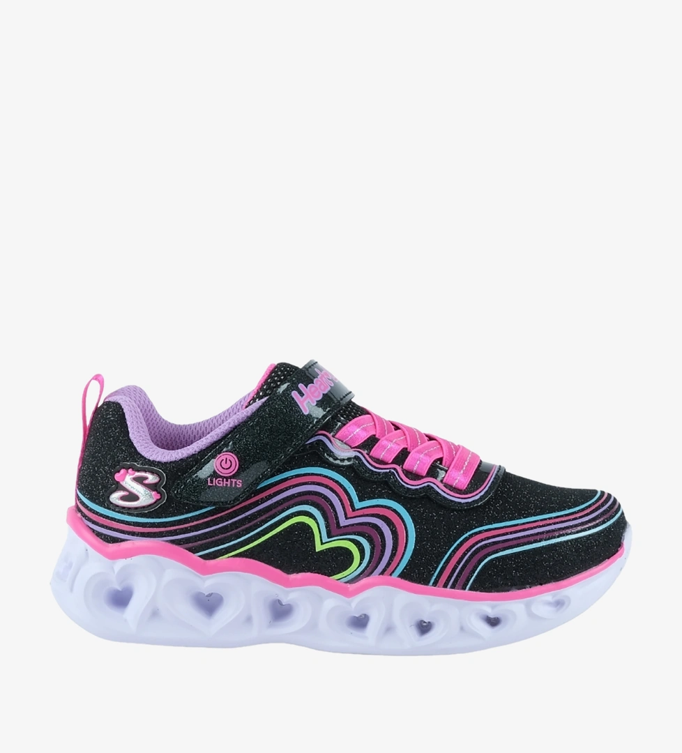 Skechers Heart Lights Çocuk Siyah Işıklı Spor Ayakkabı (302689L-BKMT)