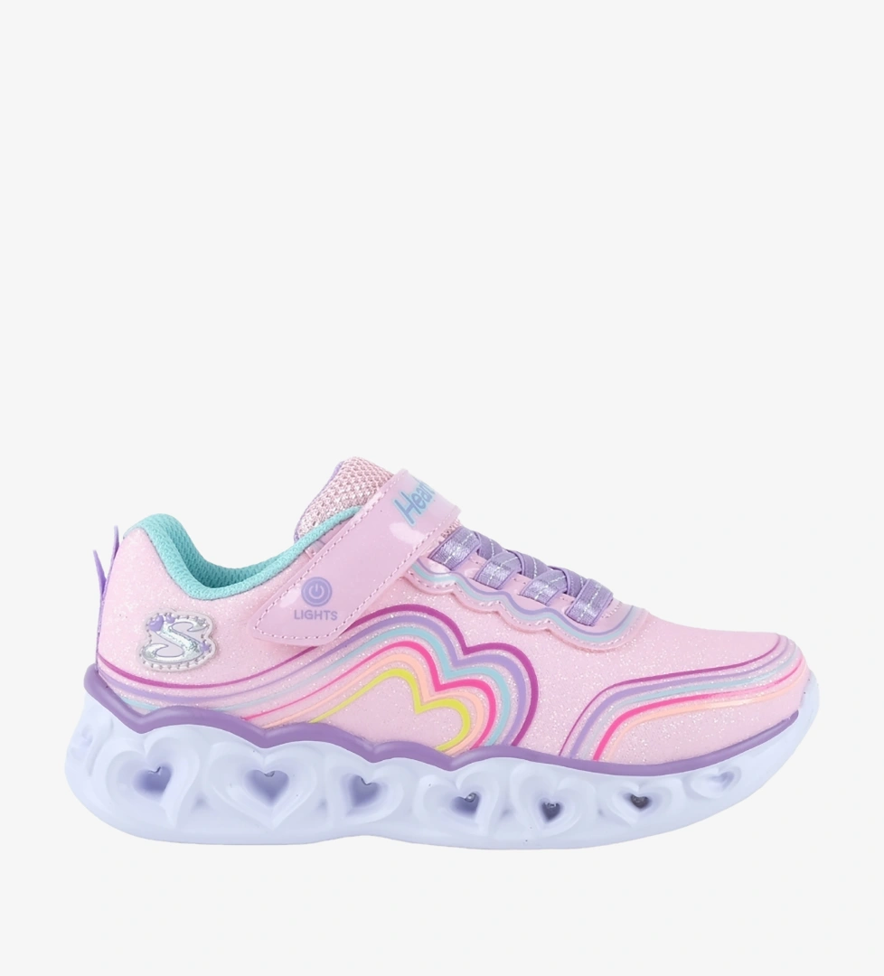 Skechers Heart Lights Çocuk Pembe Işıklı Spor Ayakkabı (302689L-LPMT)