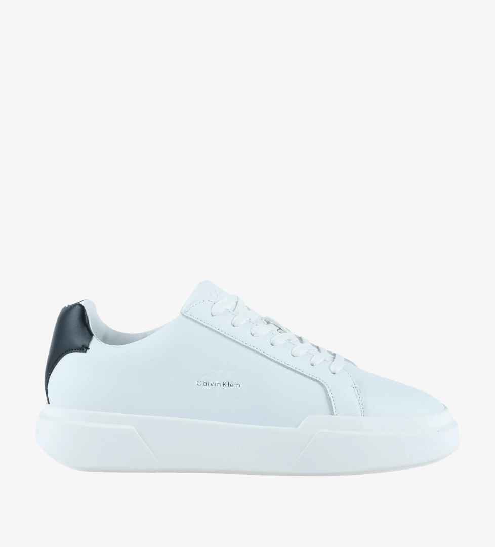 Calvin Klein Chunky Cupsole Erkek Beyaz Deri Ayakkabı (YM0YM01344-01W)