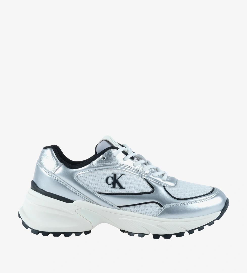 Calvin Klein Hike Runner Mesh Mix Kadın Gri Spor Ayakkabı (YW0YW02063-0IX)