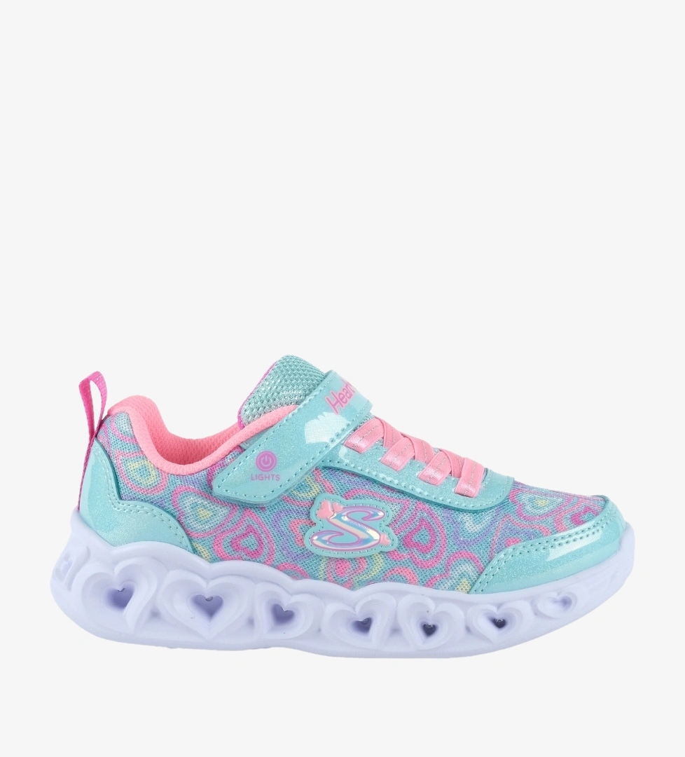 Skechers Heart Lights Çocuk Yeşil Işıklı Spor Ayakkabı (303257L-MTMT)