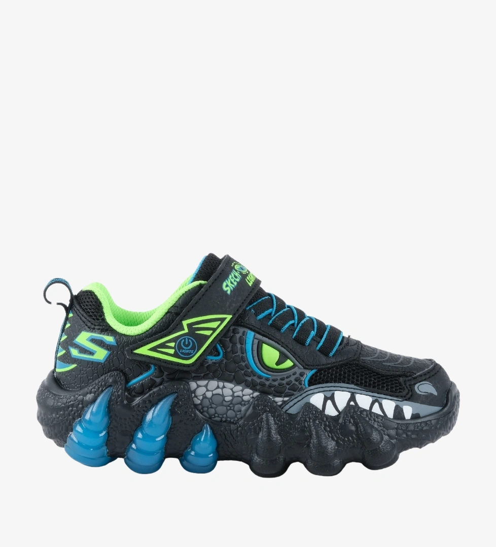 Skechers Skech Saurus Lights 2.0 Çocuk Siyah Işıklı Spor Ayakkabı (400121L-BBLM)