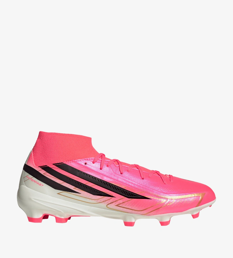 adidas F50 Hyperfast League Mid Erkek Pembe Krampon (KJ6714)