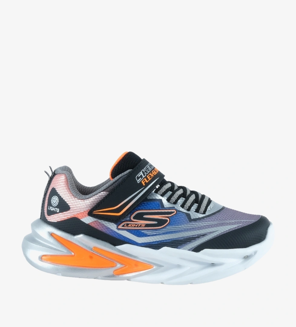 Skechers FlexGlow Ultra Çocuk Siyah Işıklı Spor Ayakkabı (400139L-BKSL)