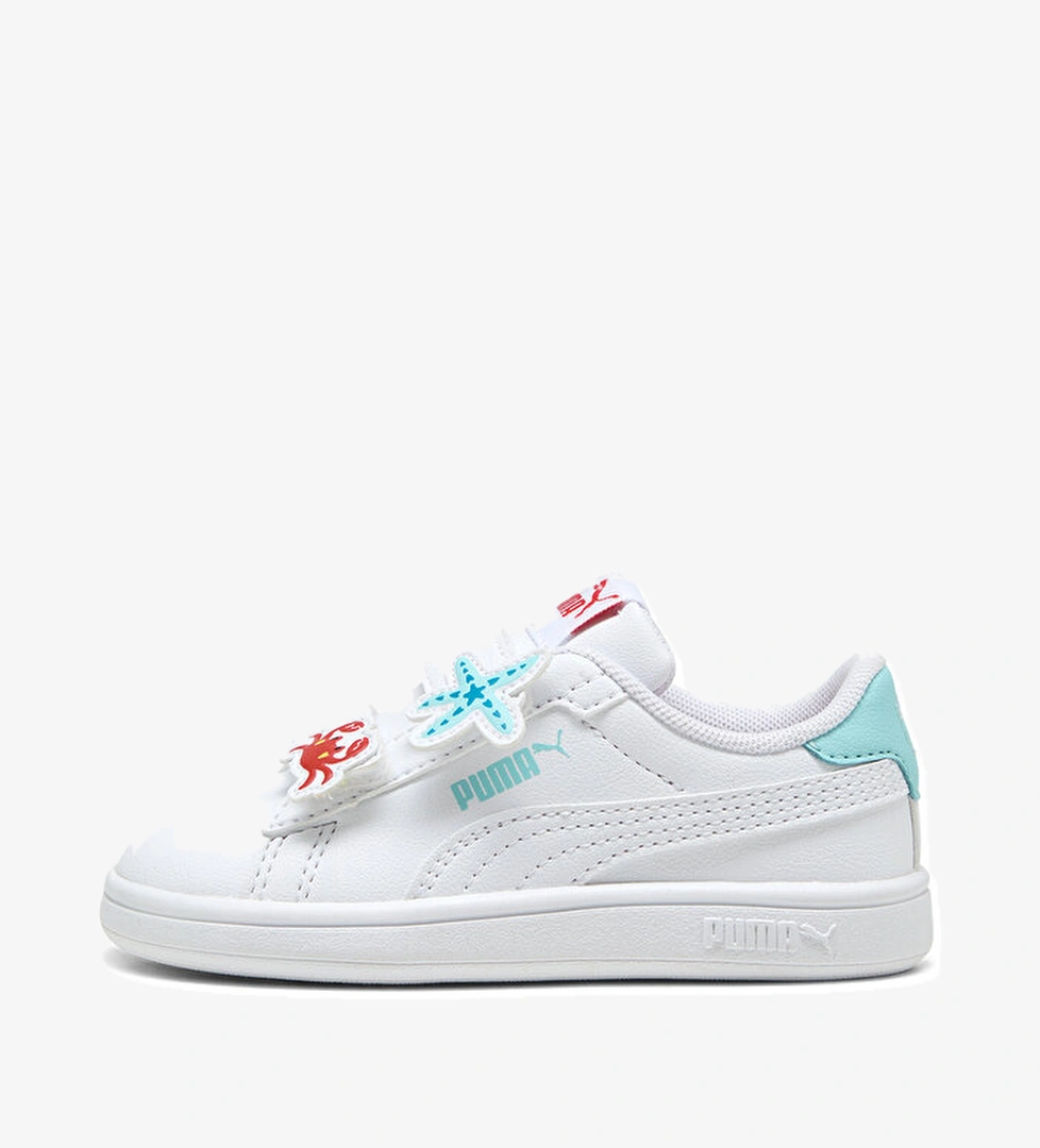 Puma Smash 3.0 Badges V Bebek Beyaz Sneaker