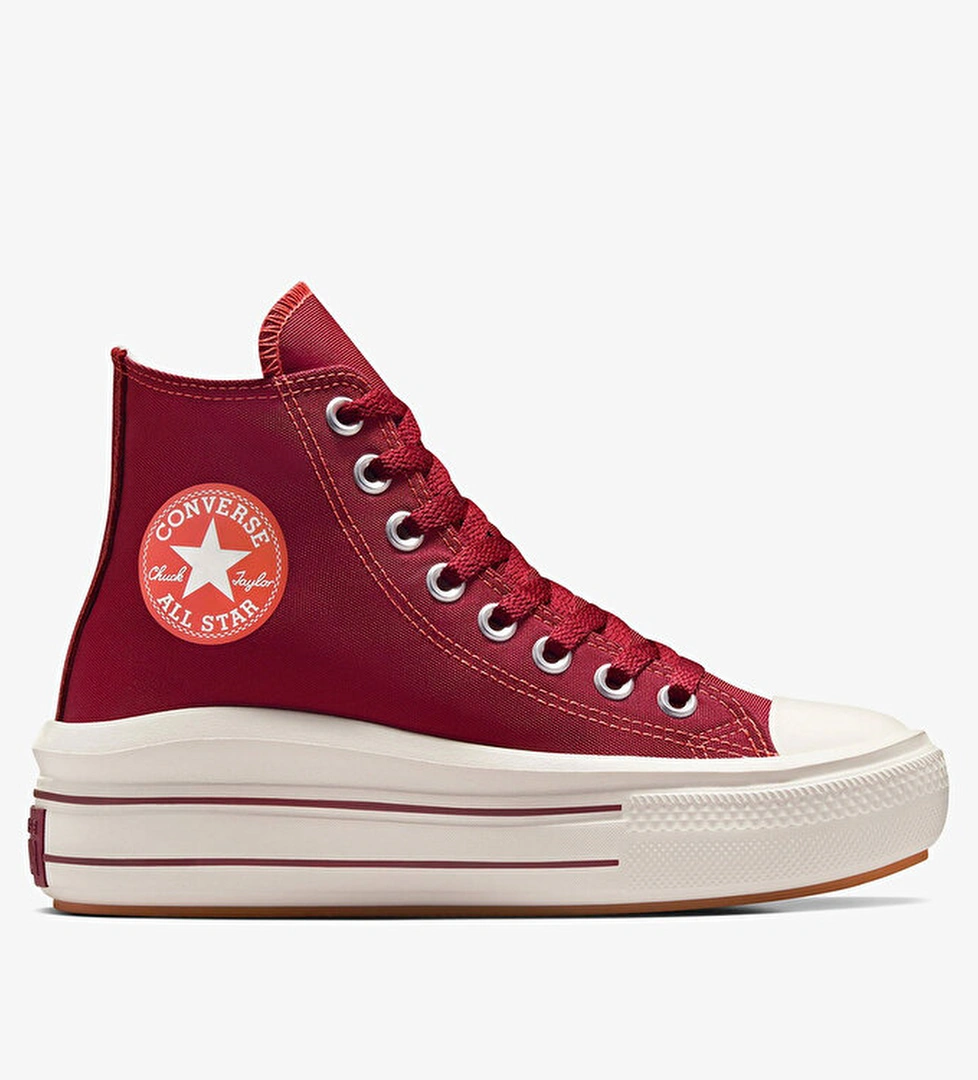 Converse Chuck Taylor All Star Move Kadın Kırmızı Sneaker - Görsel 1