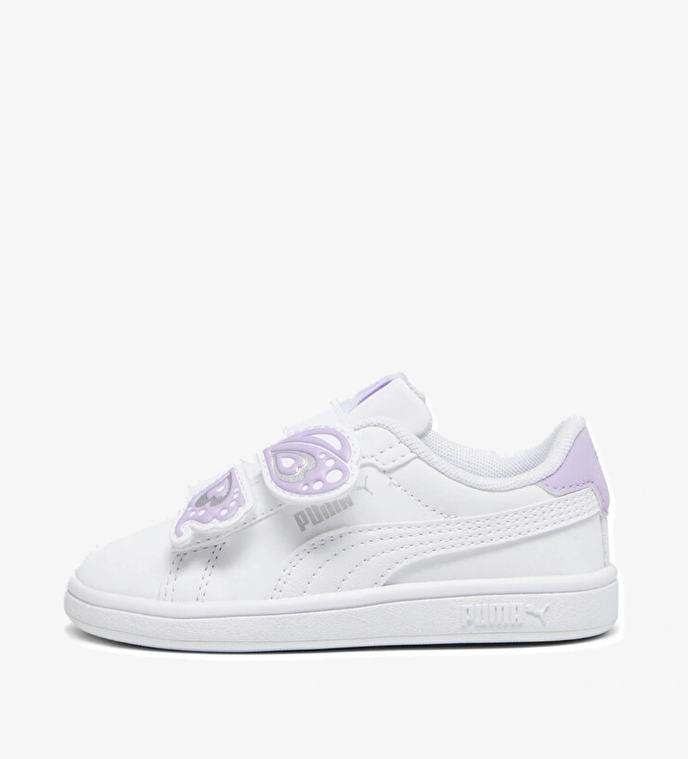 Puma Smash 3.0 Butterfly V Bebek Beyaz Sneaker - Görsel 1