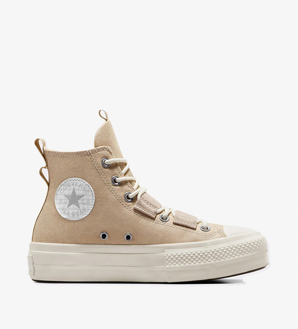 Converse Chuck Taylor All Star Lift Platform Kadın Bej Sneaker - Görsel 1