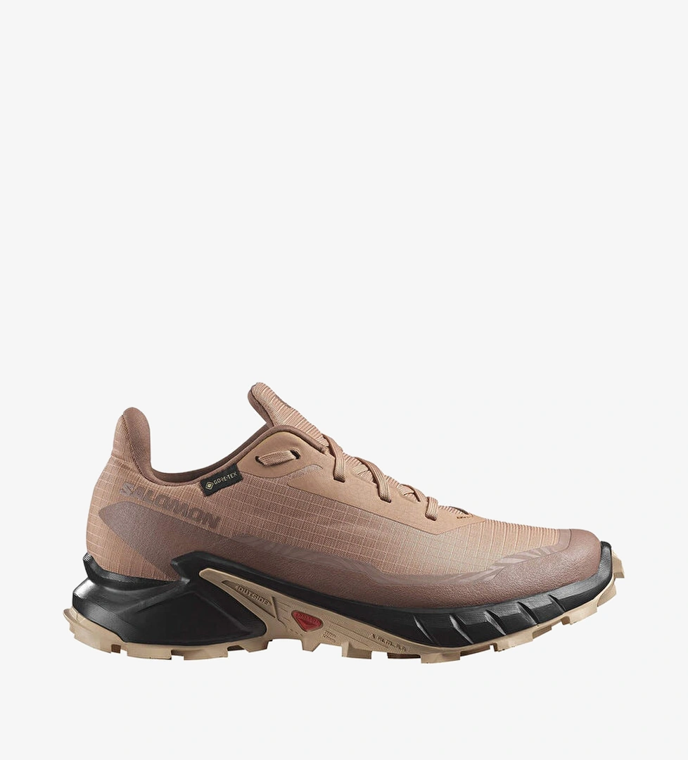 Salomon Alphacross 5 Goretex Kadın Bej Koşu Ayakkabısı